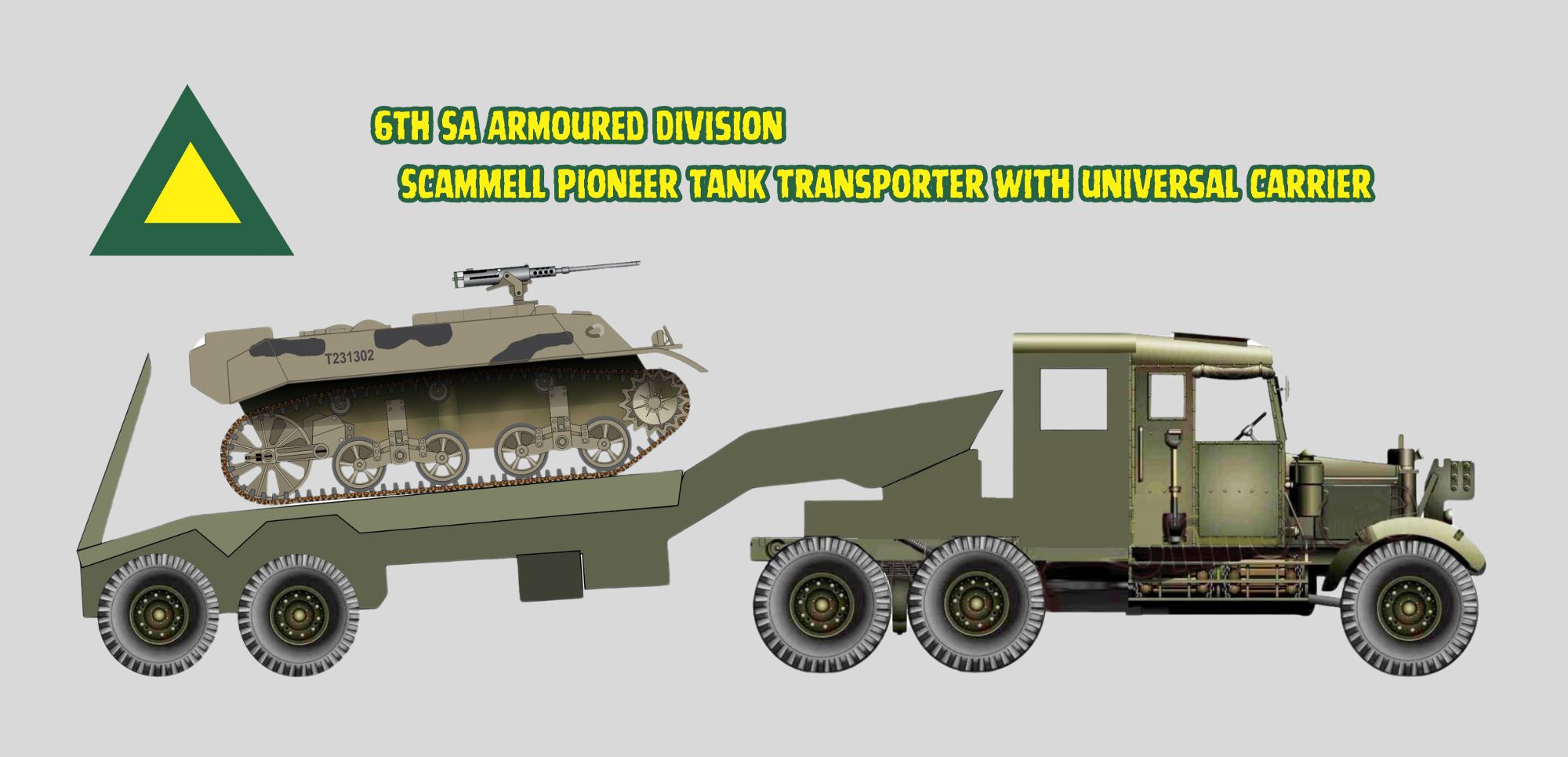 Scammell Pioneer Tank transporter with Universal carrier - mug