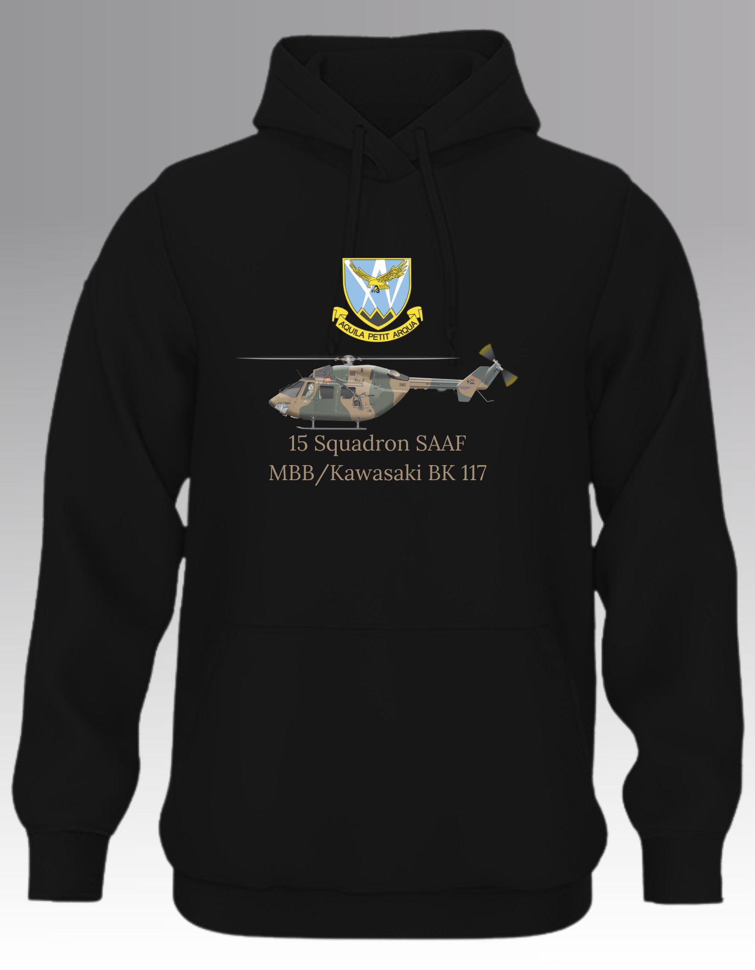 15 Squadron SAAF MBB Kawasaki BK 117 Hoodie