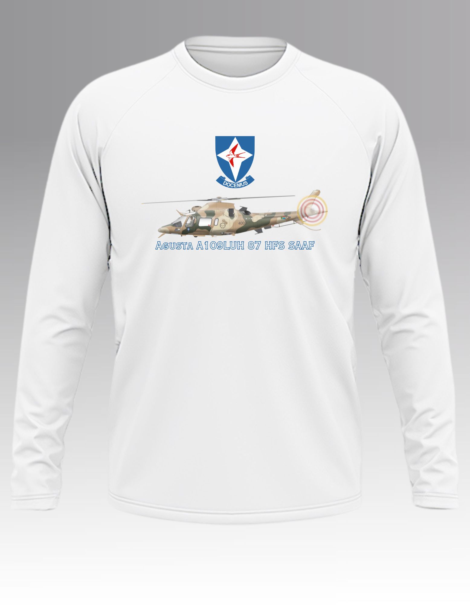 Agusta A109LUH 87 HFS SAAF Long sleeve T