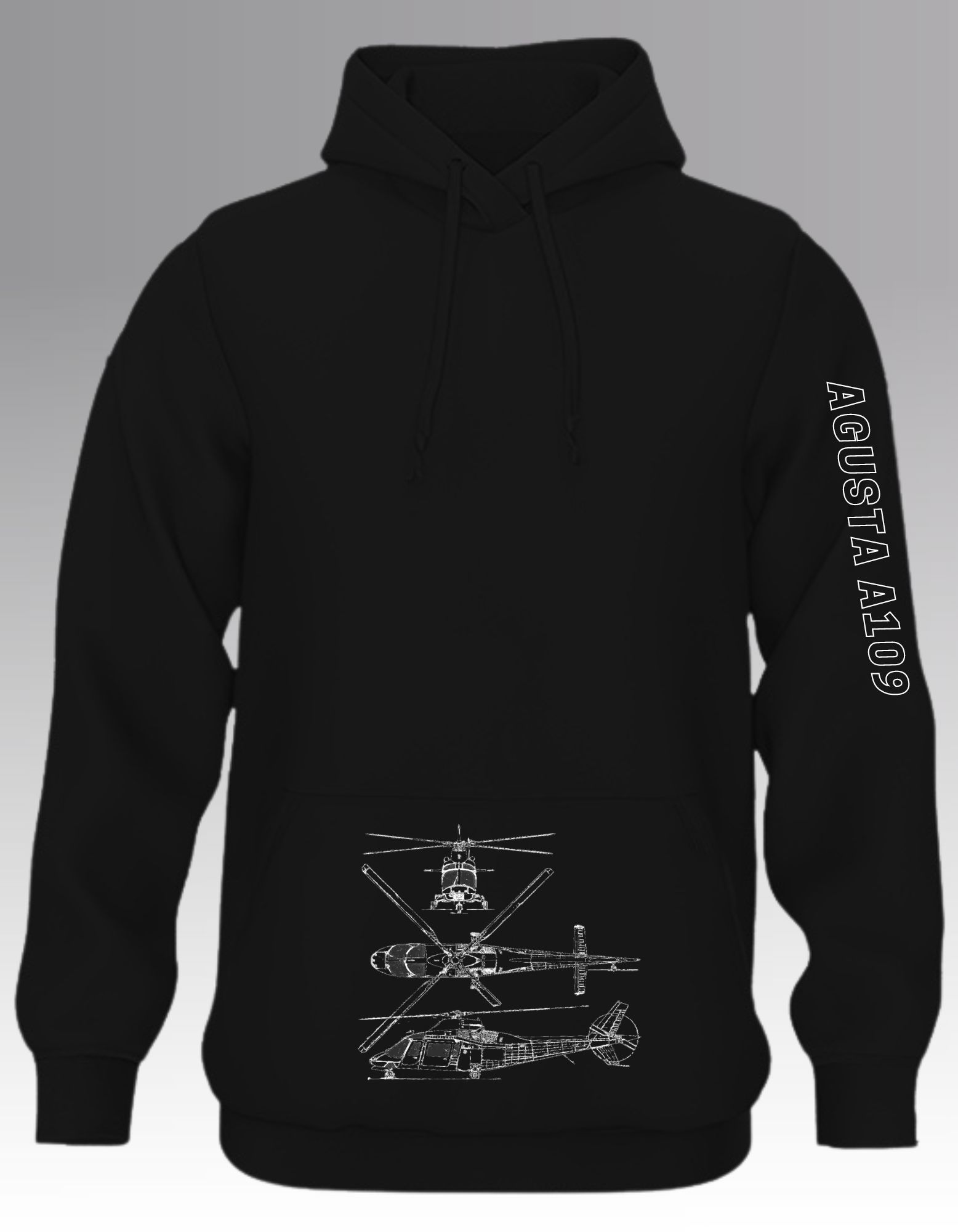 Agusta A109 Blueprint Hoodie