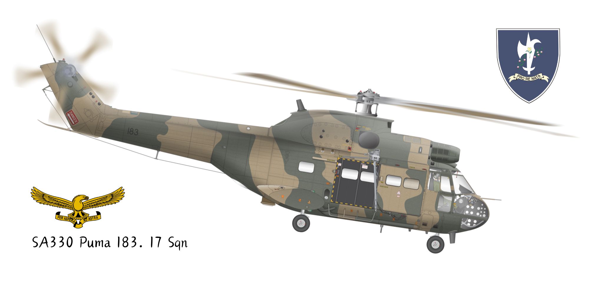 SA 330 Puma 183 17 Sqdn mug