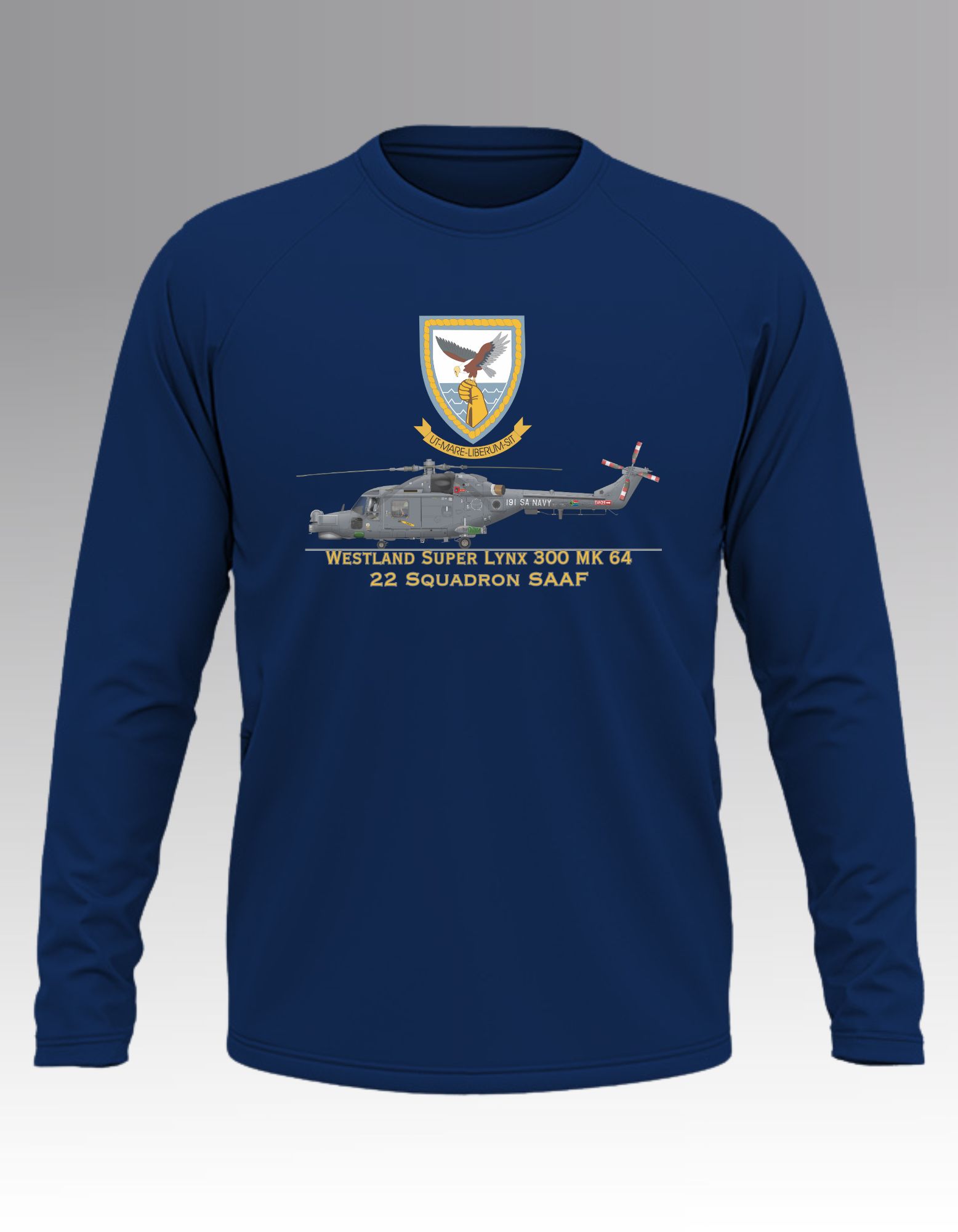 Westland Super Lynx 300 MK 64 22 Squadron SAAF Long sleeve T