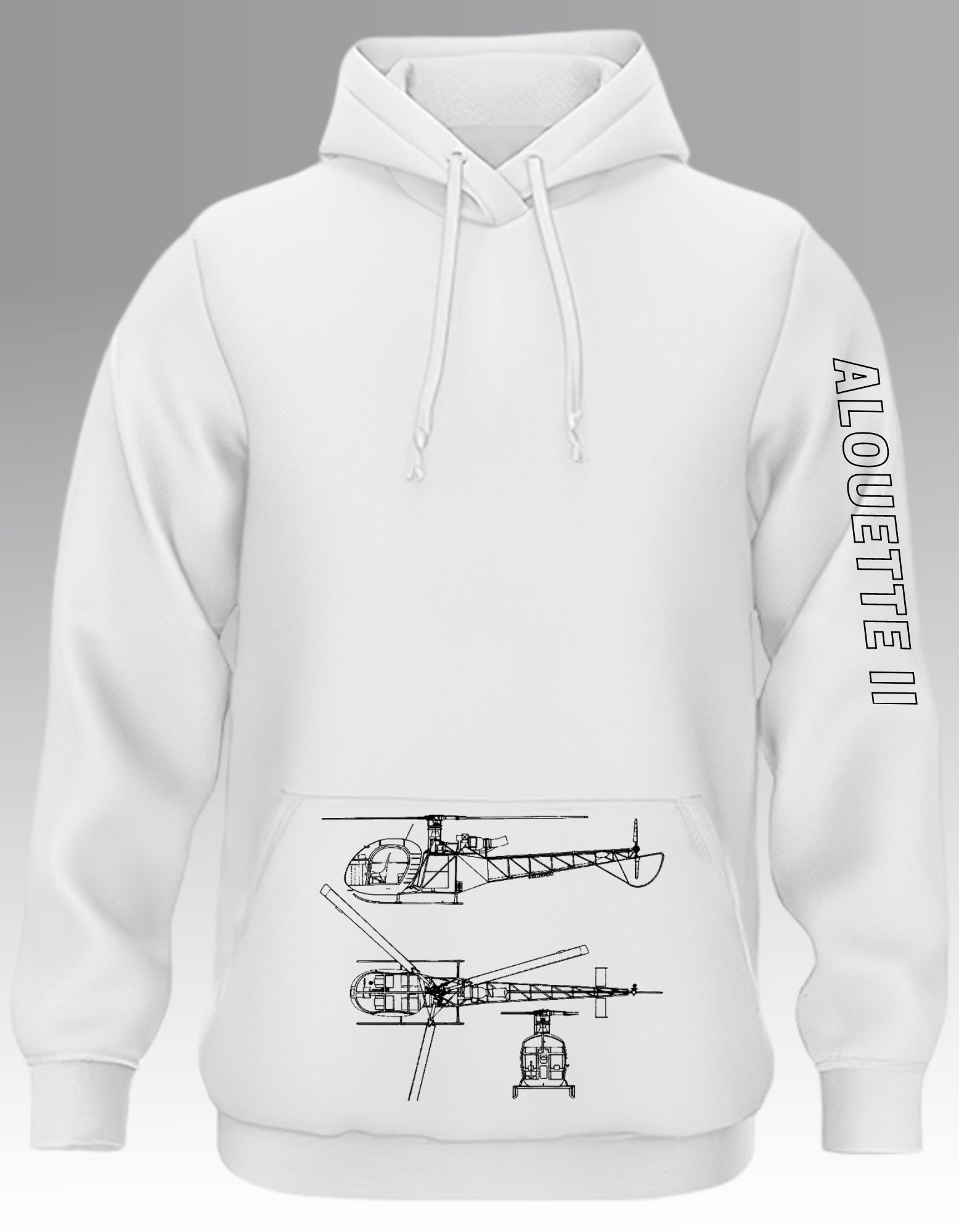 Alouette II Blueprint Hoodie