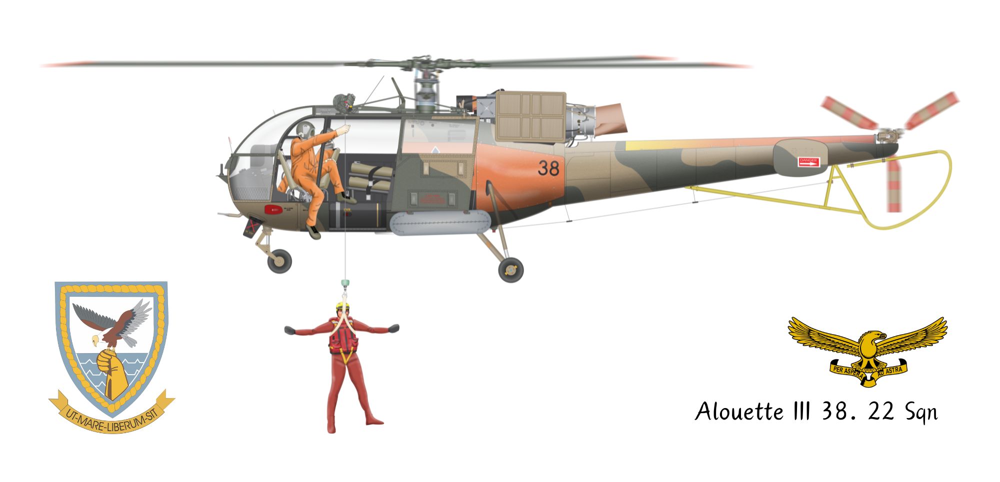 Alouette III 38 22 Sqdn mug
