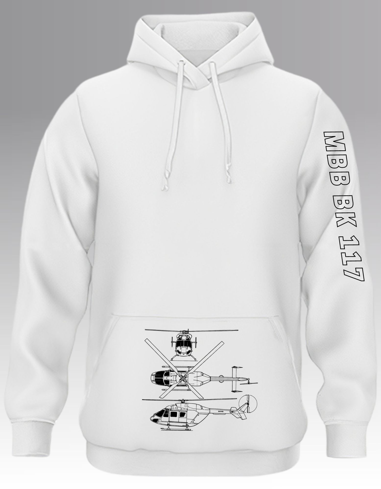 MBB Bk 117 Blueprint Hoodie