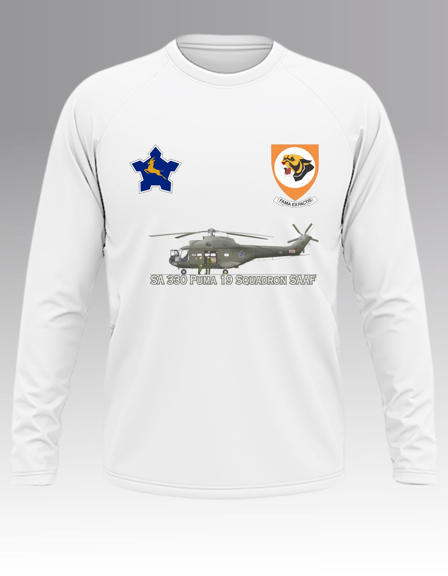 SA 330 Puma 19 Squadron SAAF Long sleeve T