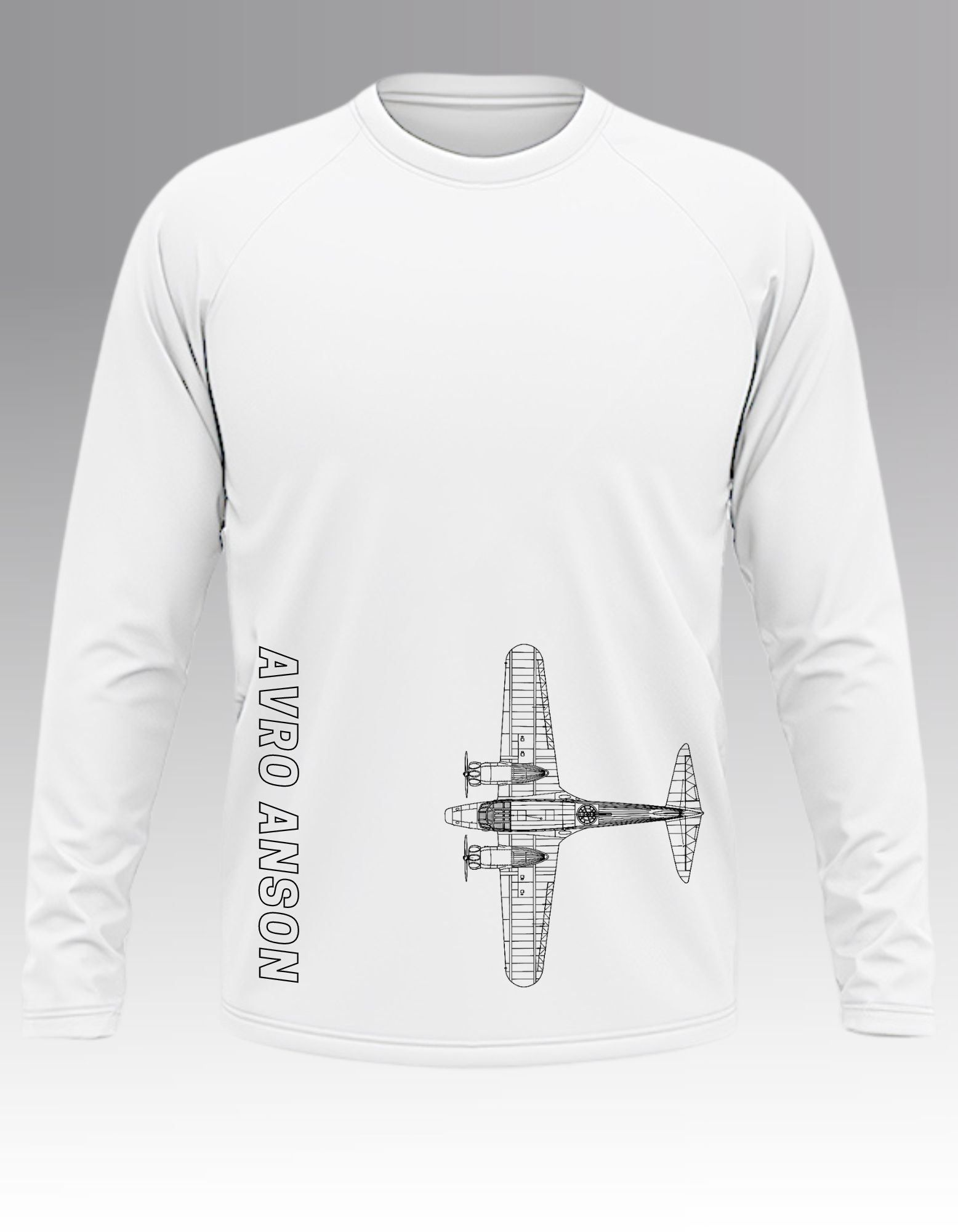 Avro Anson Blueprint Long sleeve T