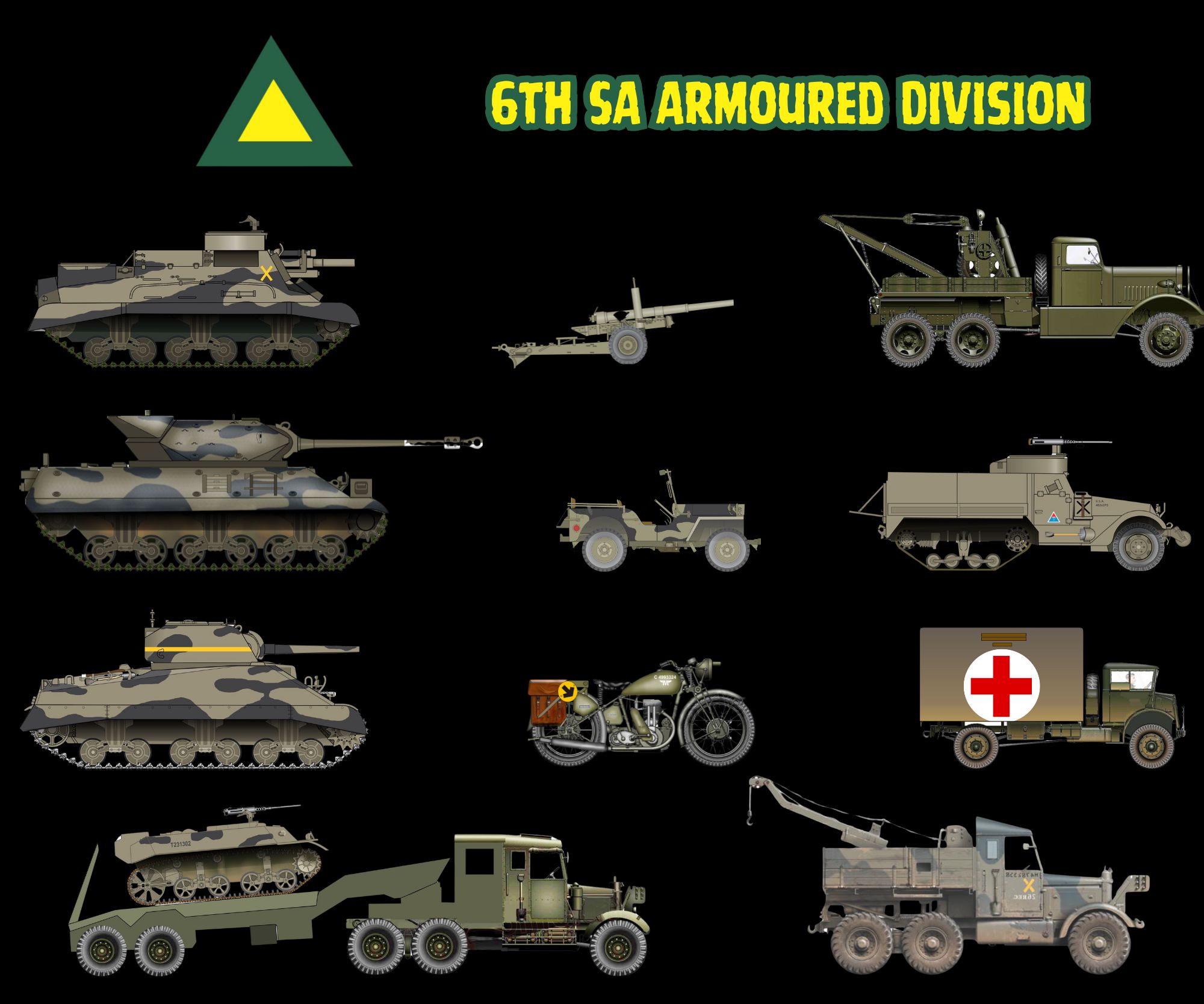 6th SA Armoured division Mouse pad