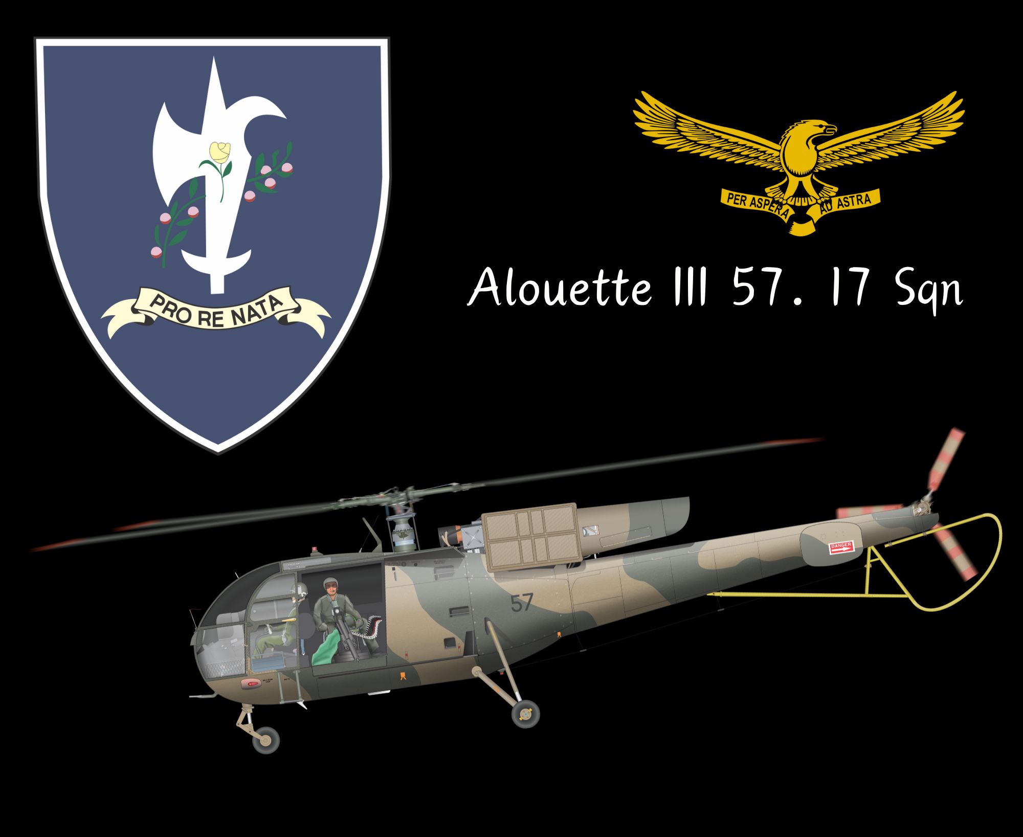 Alouette III 57. 17 Sqn mouse pad