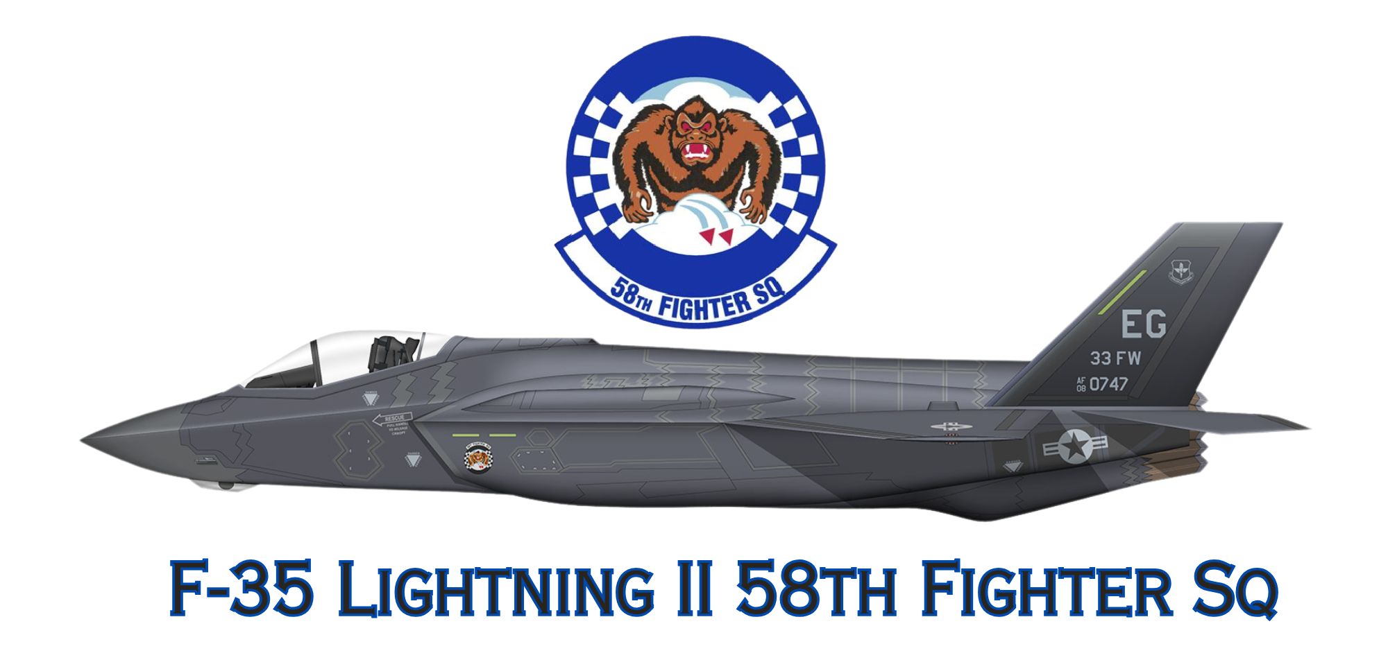 F-35 Lightning II 58th Fighter Sq mug