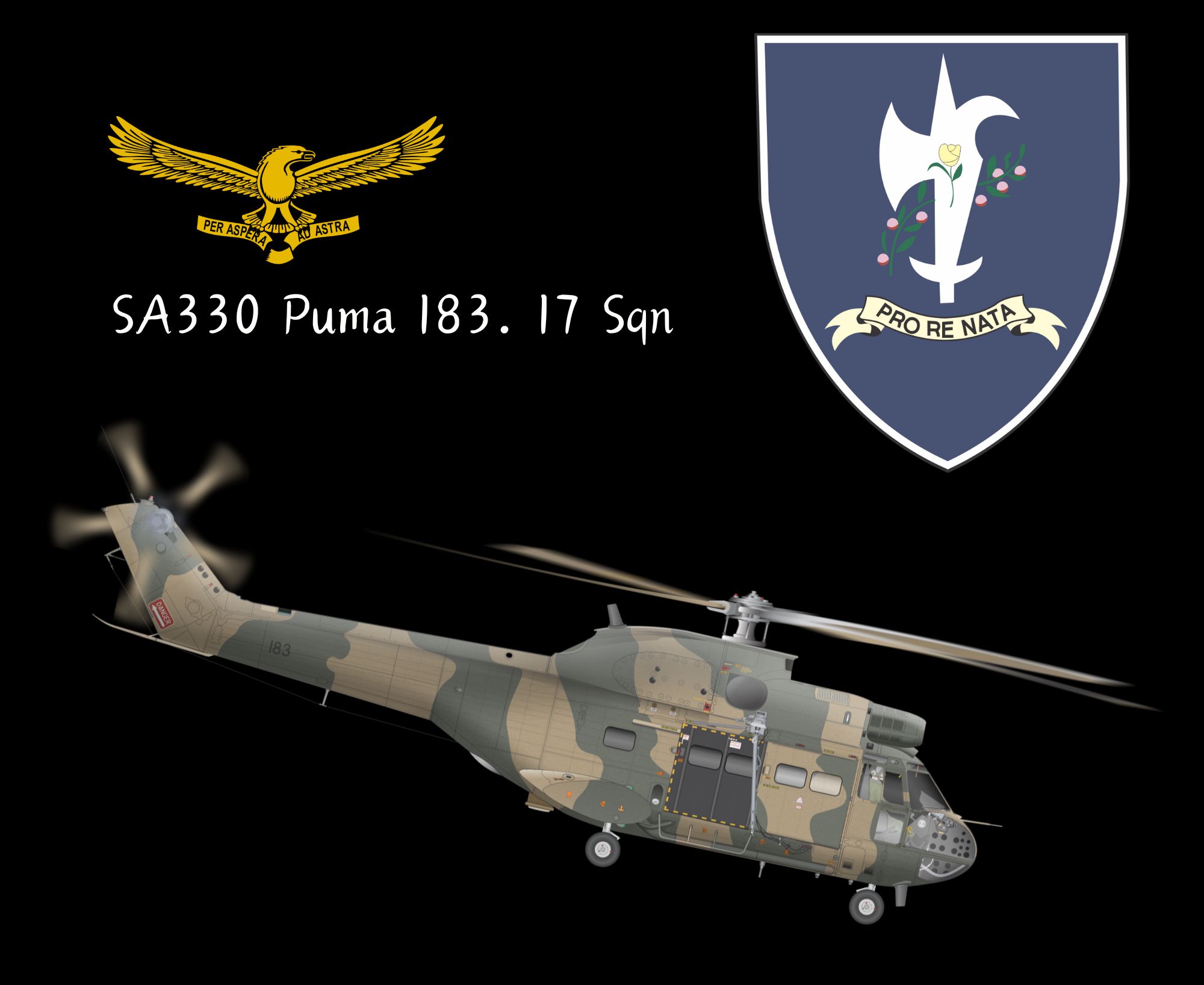 SA330 Puma 183. 17 Sqn mouse pad