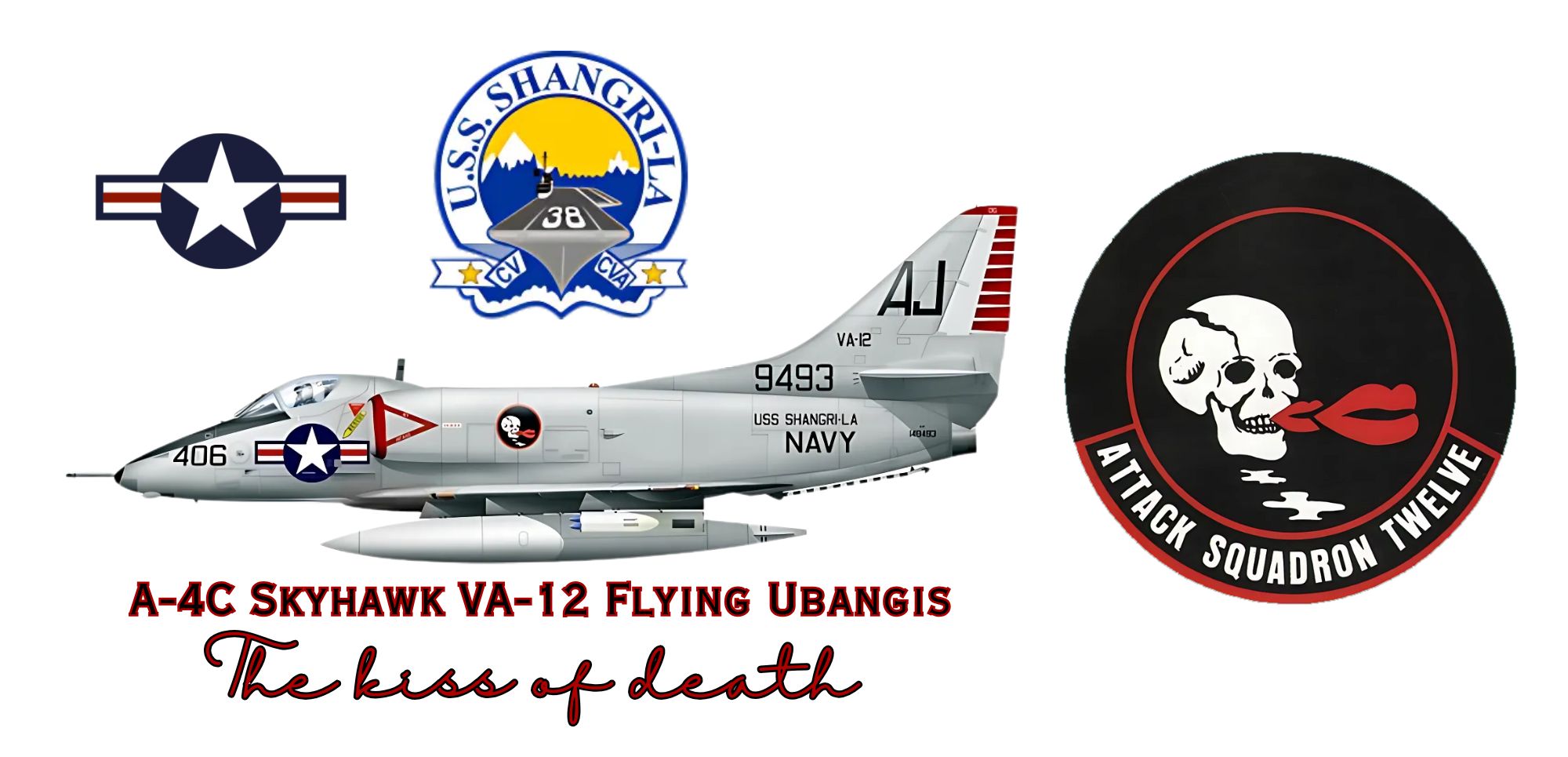 A-4C Skyhawk VA-12 Flying Ubangis mug