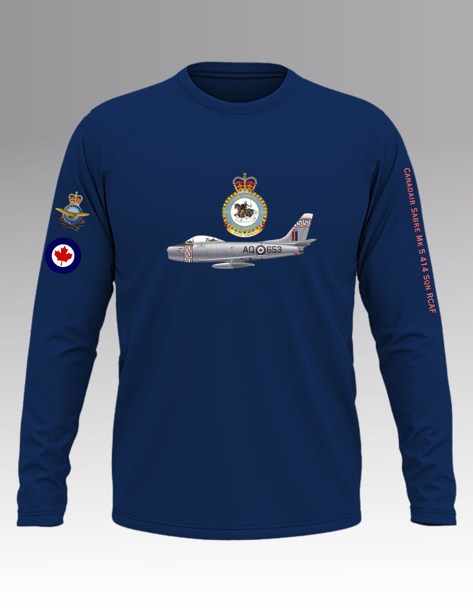 Canadair Sabre Mk 5 414 Sqn RCAF Long sleeve T