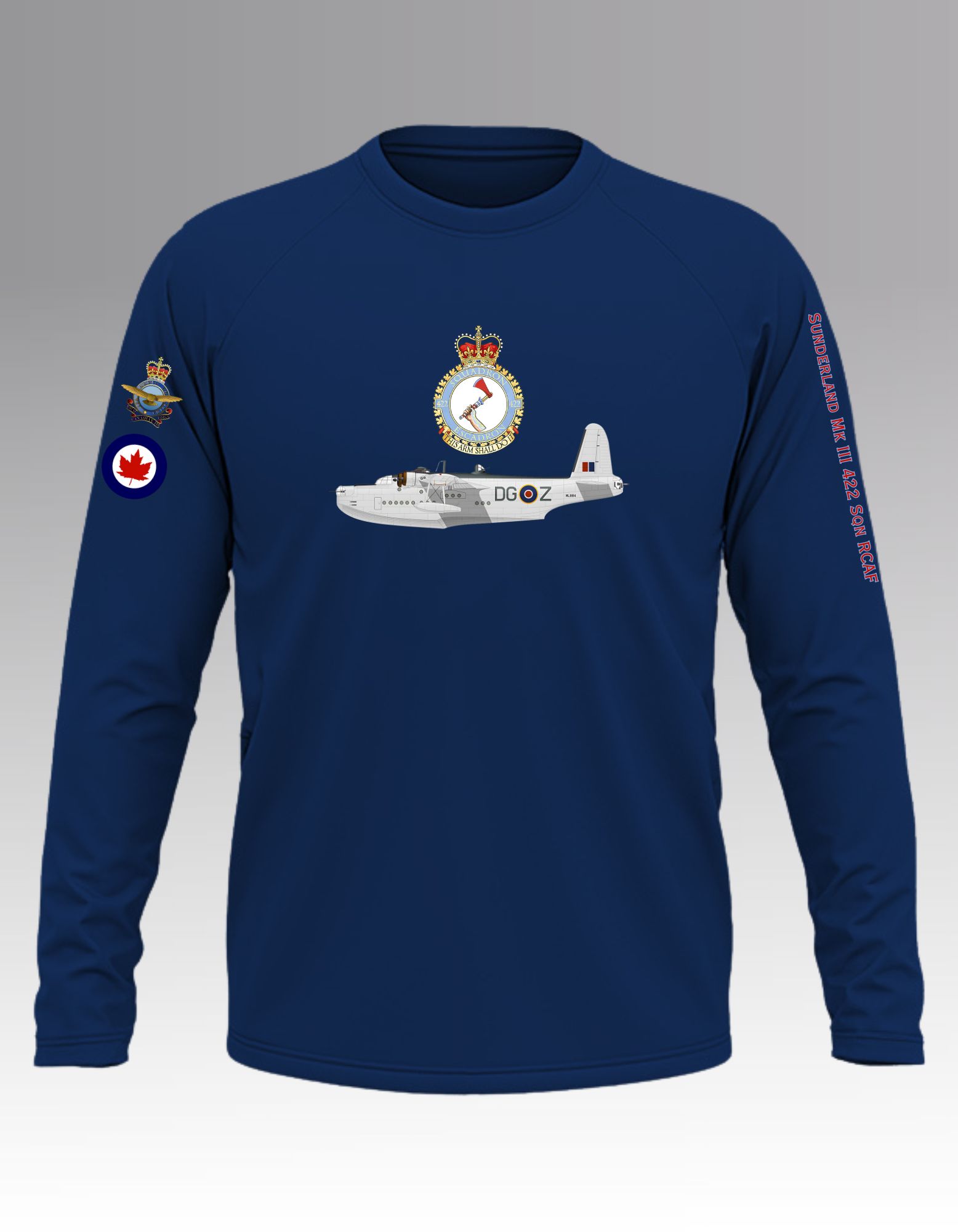 Sunderland Mk III 422 Sqn RCAF Long sleeve T