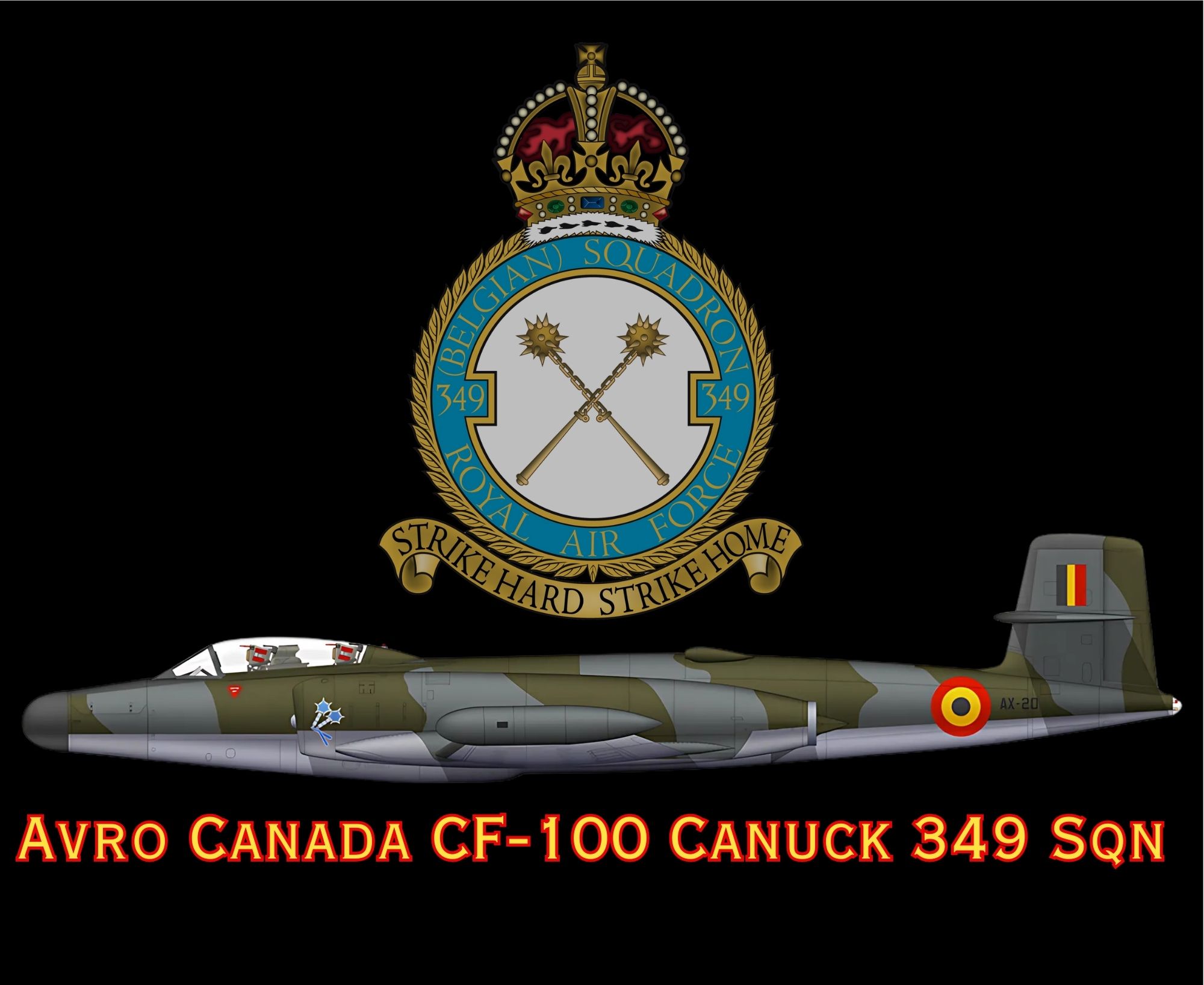 Avro Canada CF-100 Canuck 349 Sqn mouse pad
