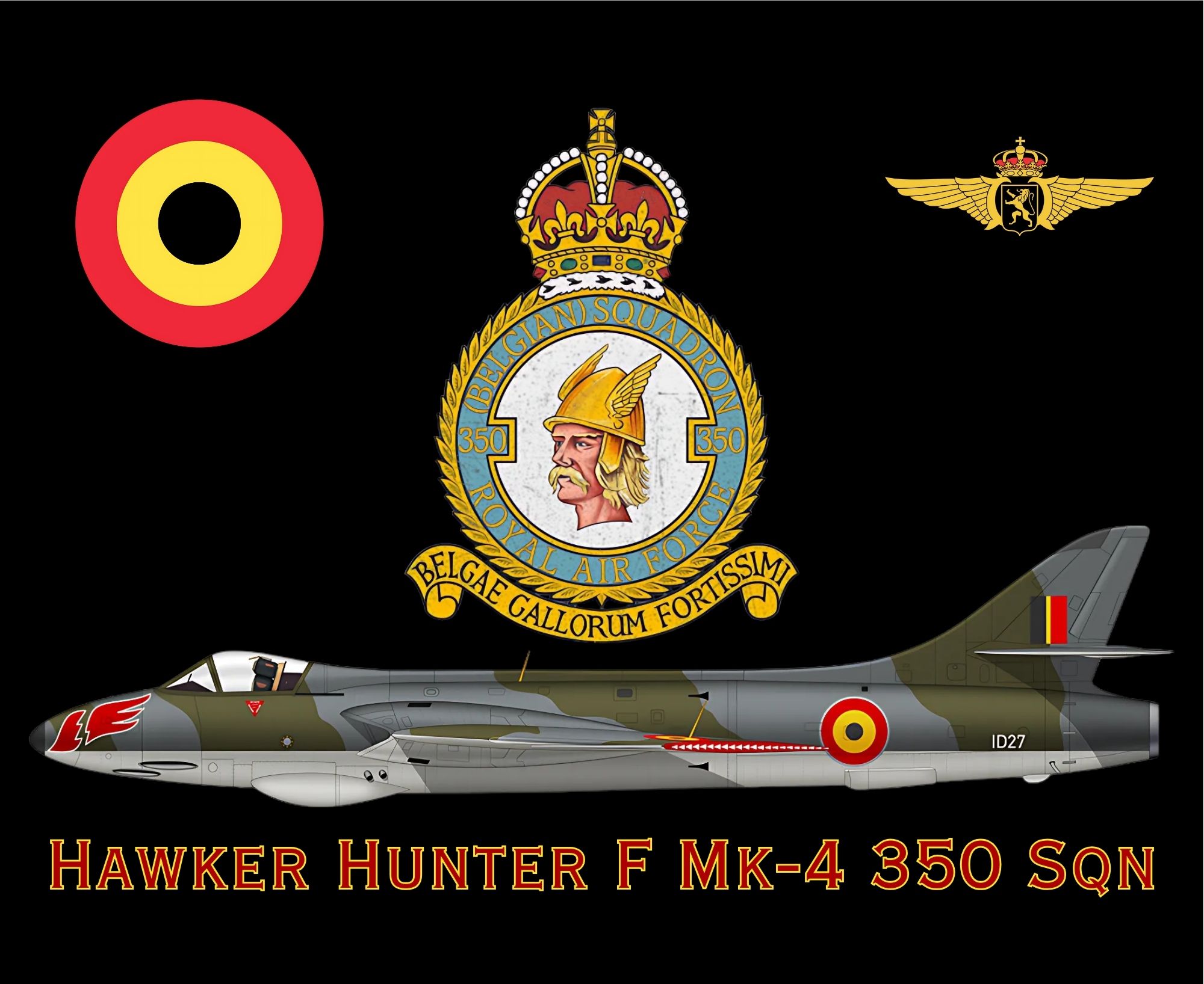 Hawker Hunter F Mk-4 350 Sqn mouse pad