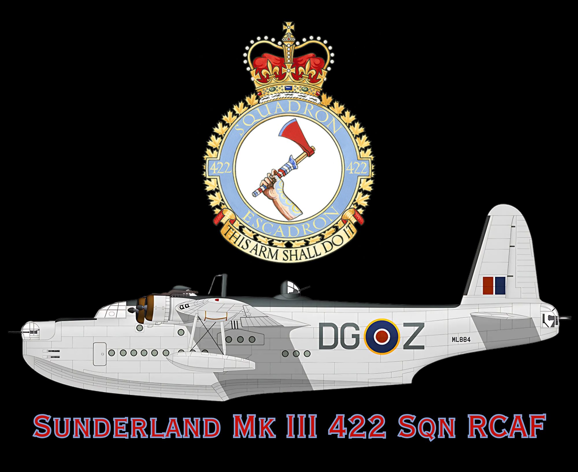 Sunderland Mk III 422 Sqn RCAF mouse pad