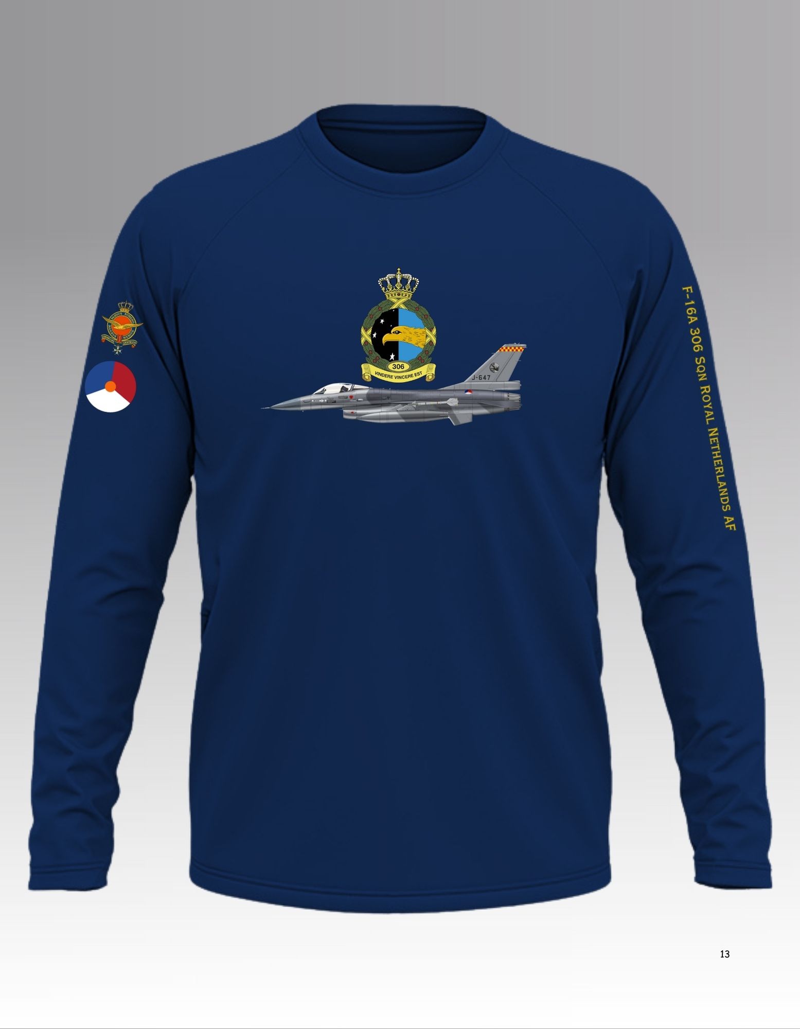 F-16A 306 Sqn Royal Netherlands AF Long sleeve T