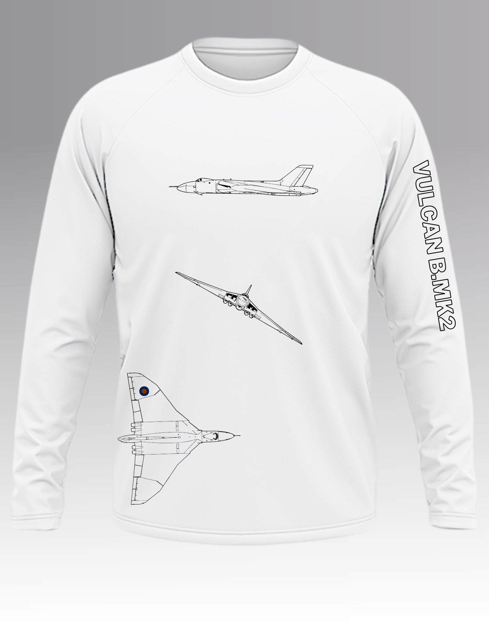 RAF Vulcan BMk.2 Blueprint Long sleeve T