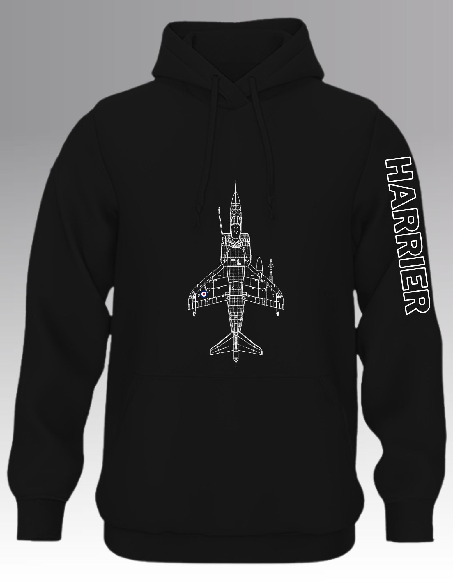 RAF Harrier Blueprint Hoodie