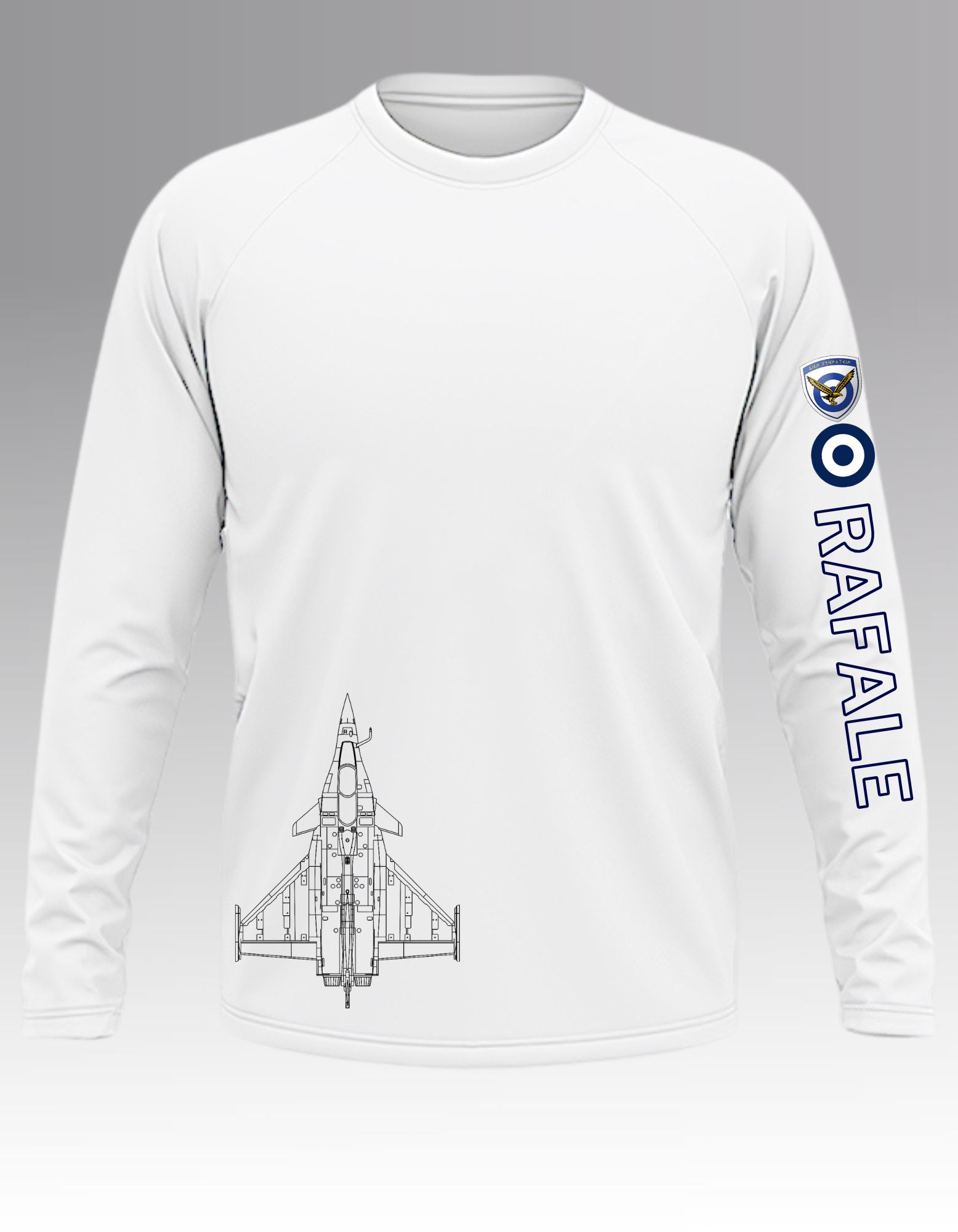 Greek Rafale Blueprint Long sleeve T