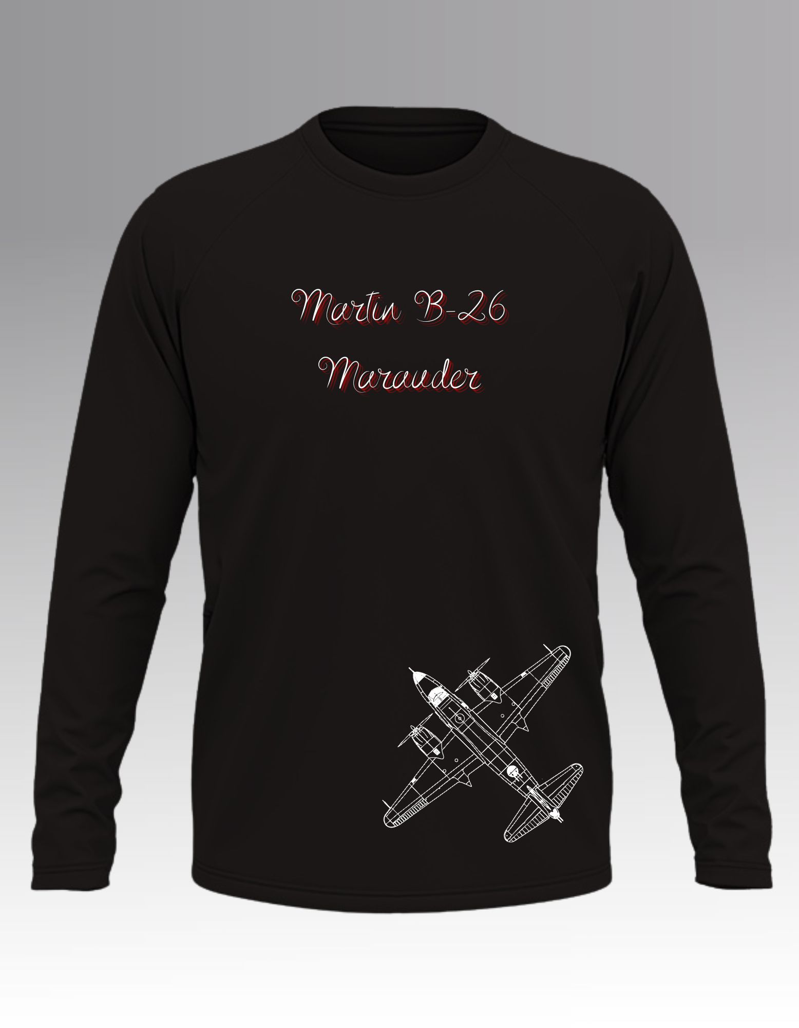 Martin B-26 Marauder Blueprint Long sleeve T