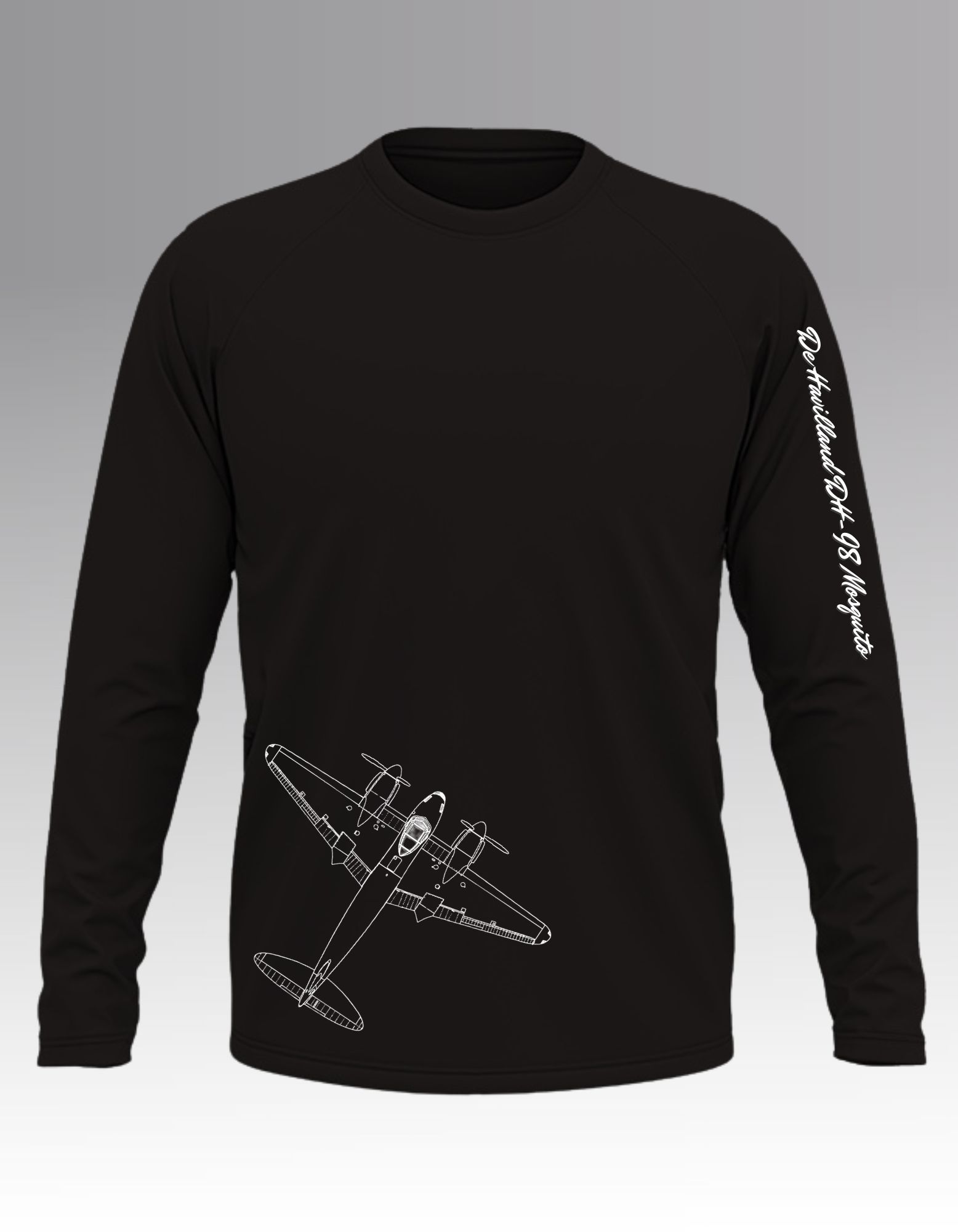 De Havilland DH-98 Mosquito Blueprint Long sleeve T
