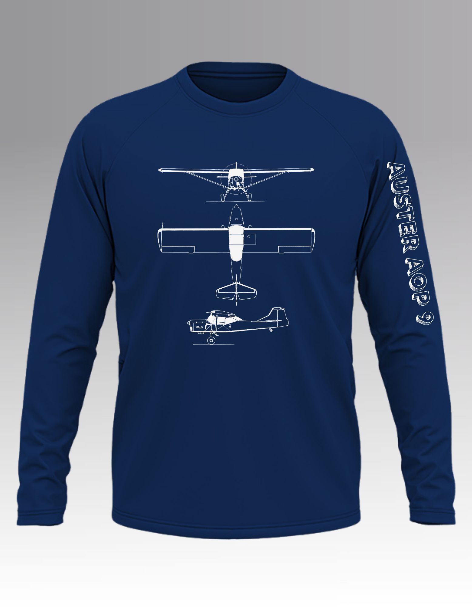 Auster AOP 9 Blueprint Long sleeve T