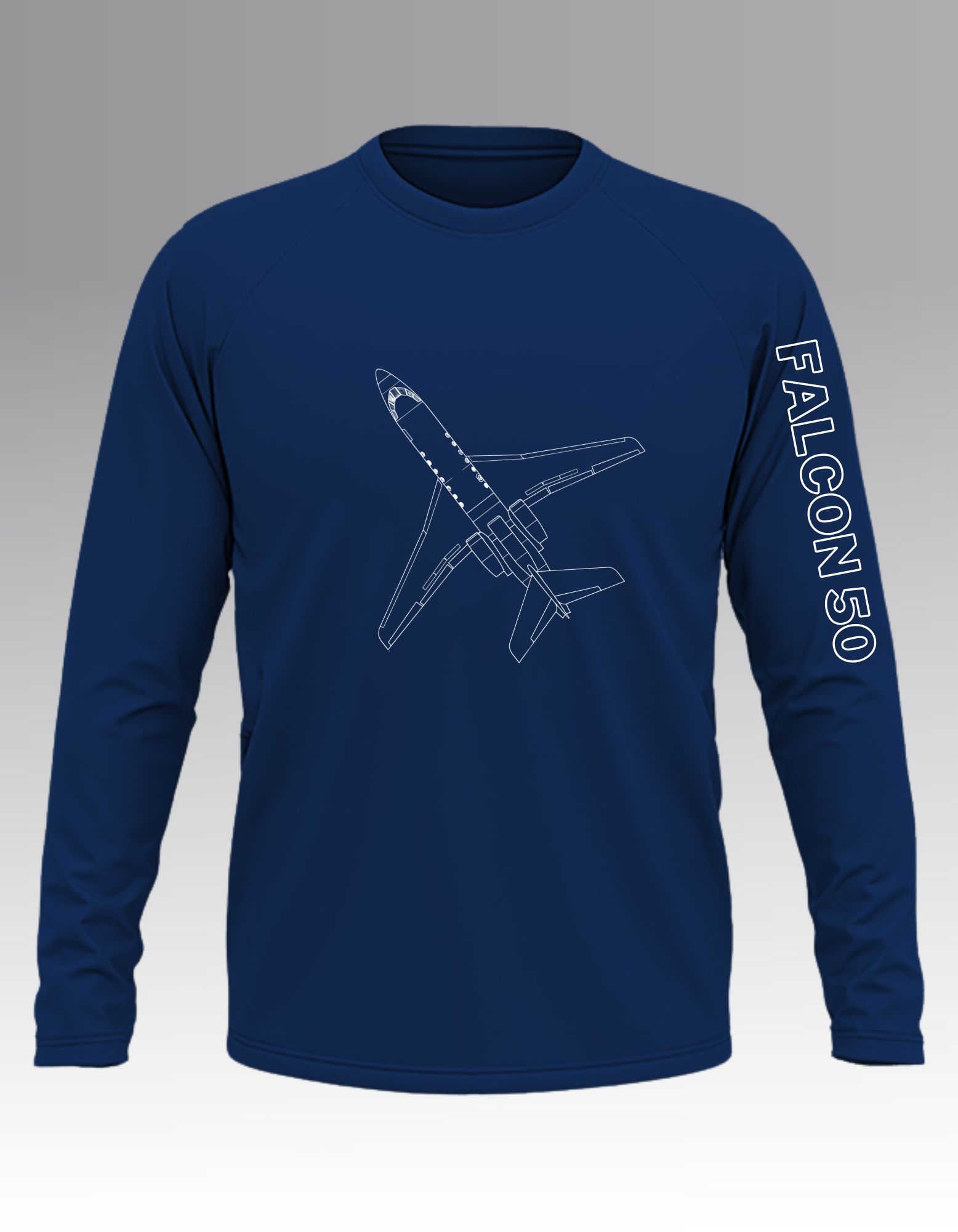 Falcon 50 Blueprint Long sleeve T