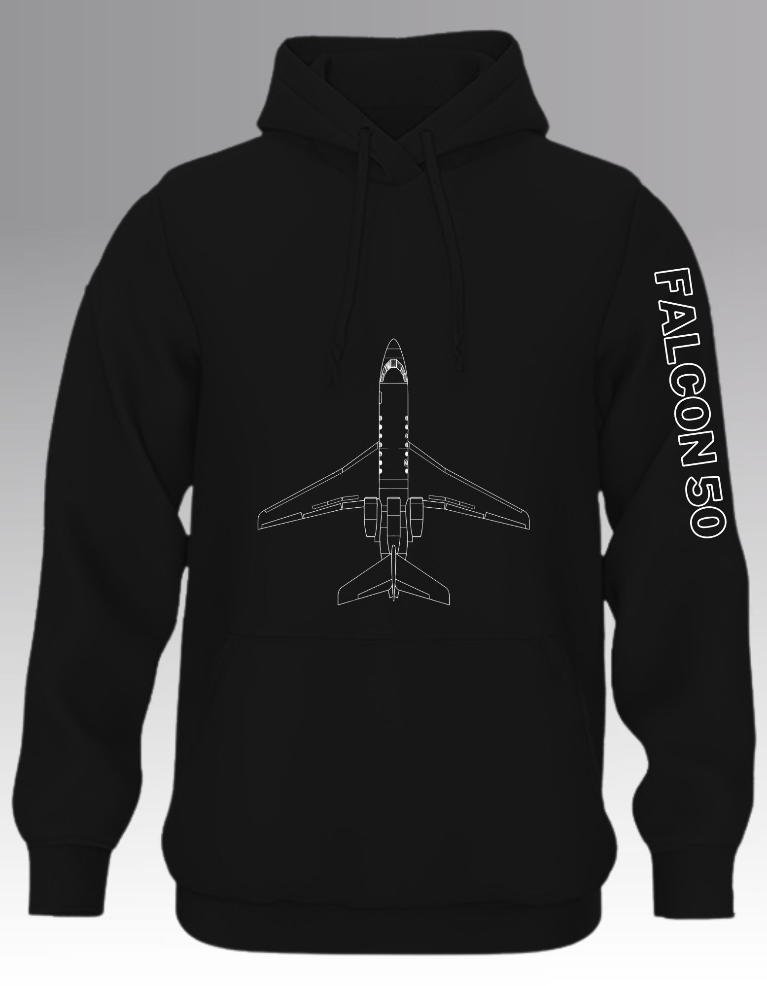 Falcon 50 Blueprint Hoodie