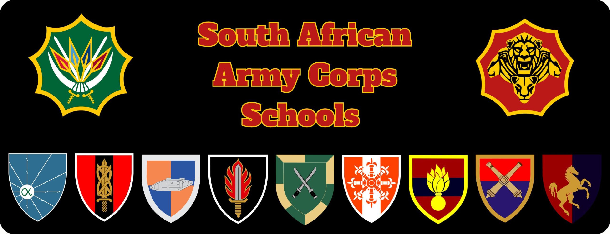 South African Army Corps Schools Desk pad