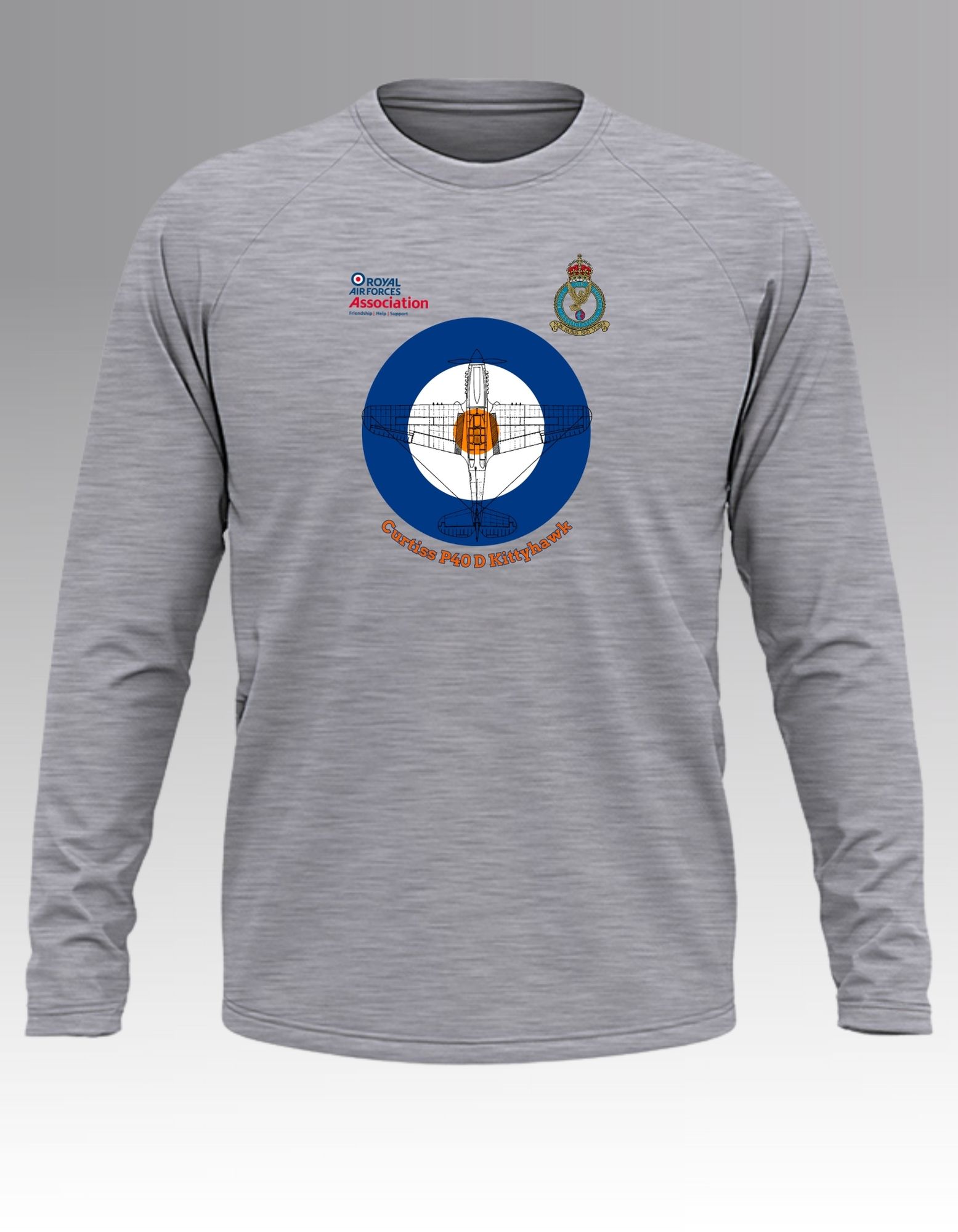 RAFA Curtiss P40 D Kittyhawk Long sleeve T