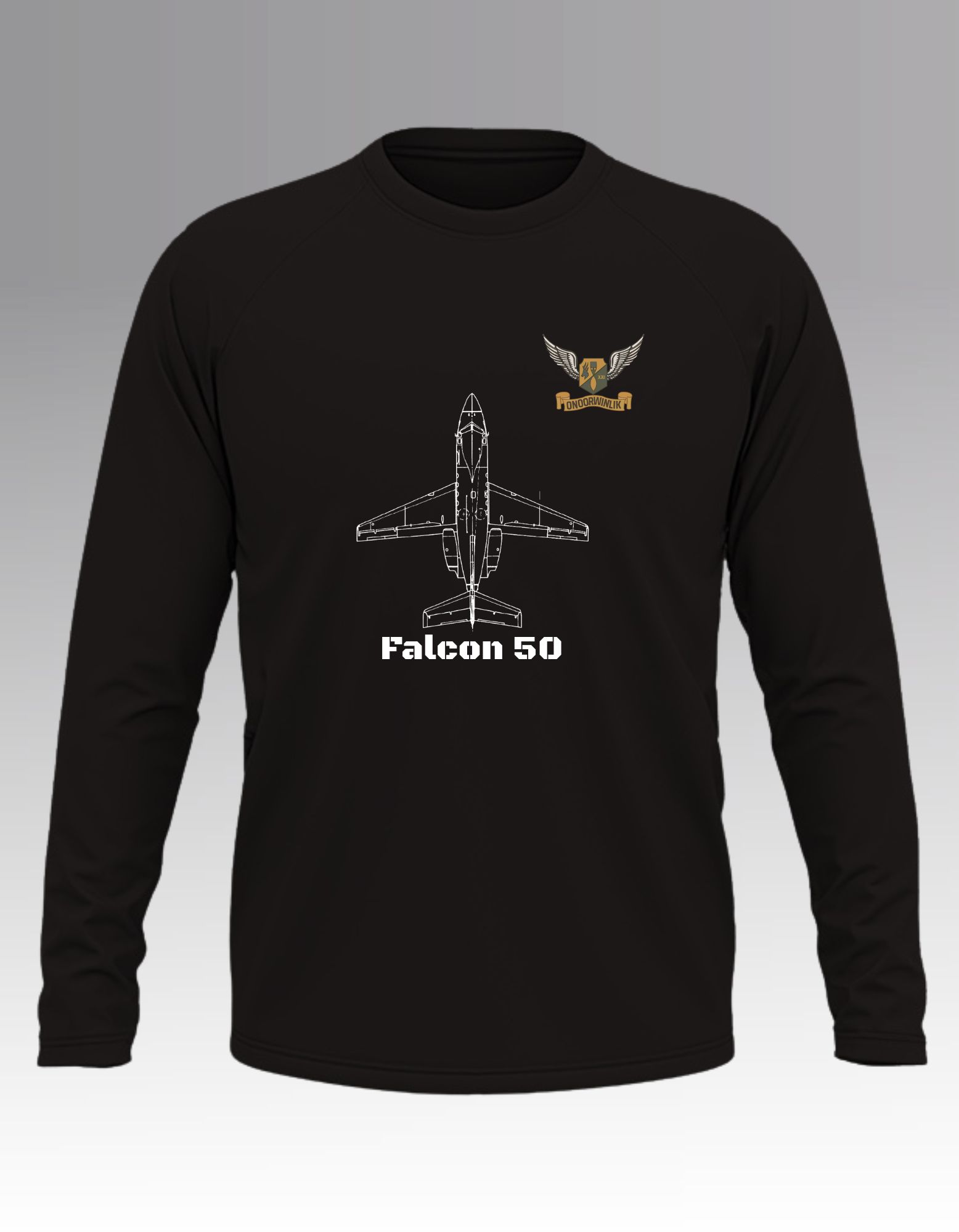21 Sqn Falcon 50 Blueprint Long sleeve T
