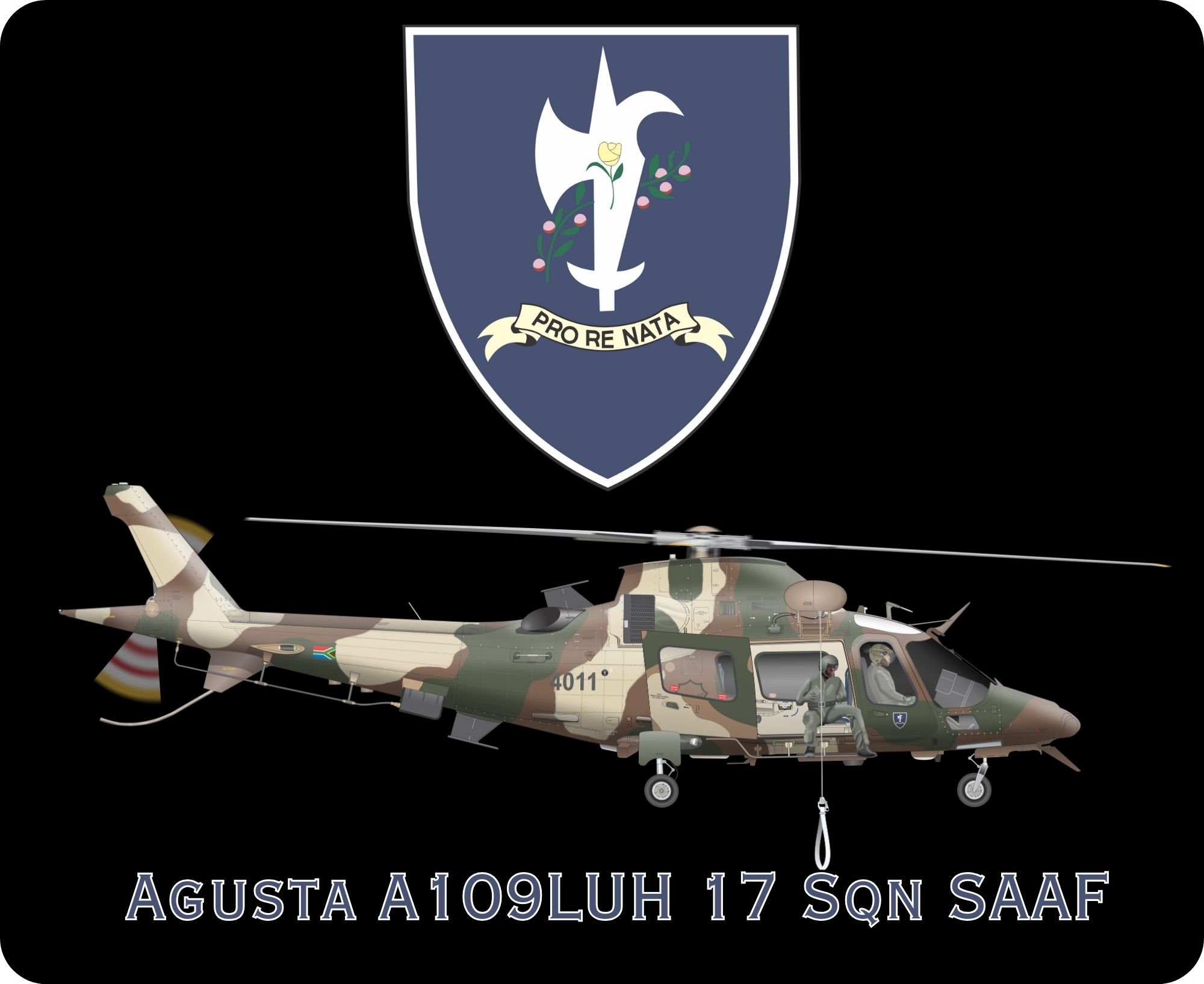 Agusta A109LUH 17 Sqn SAAF mouse pad