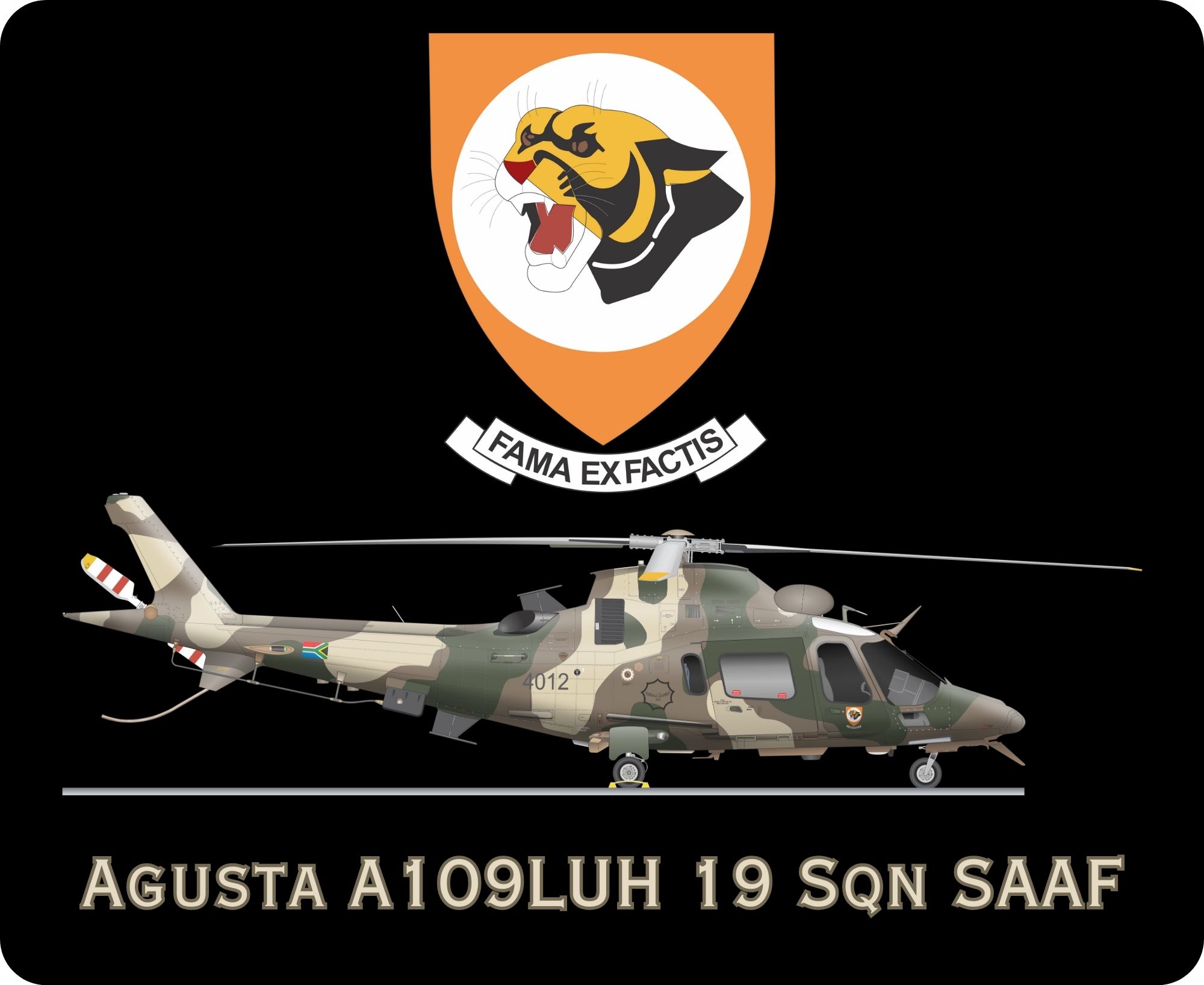 Agusta A109LUH 19 Sqn SAAF mouse pad