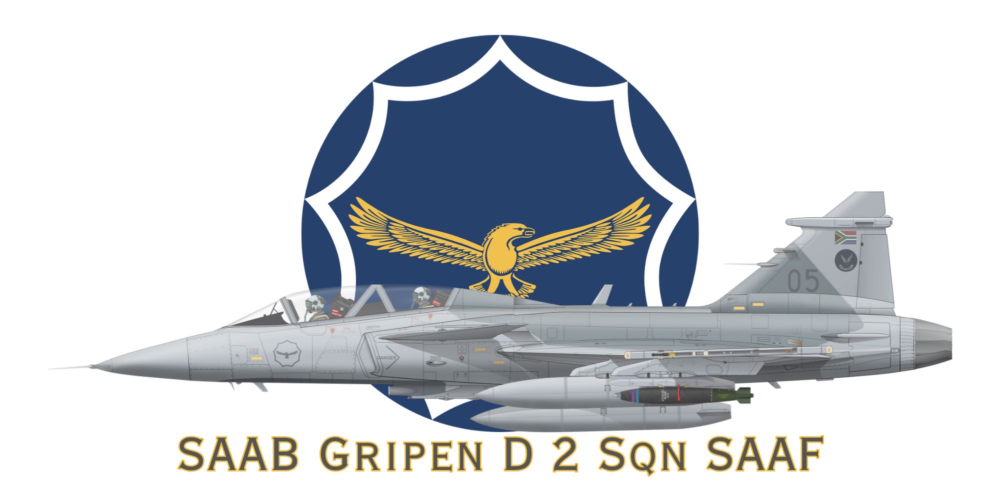 SAAB Gripen D 2 Sqn Cookiecutter mug