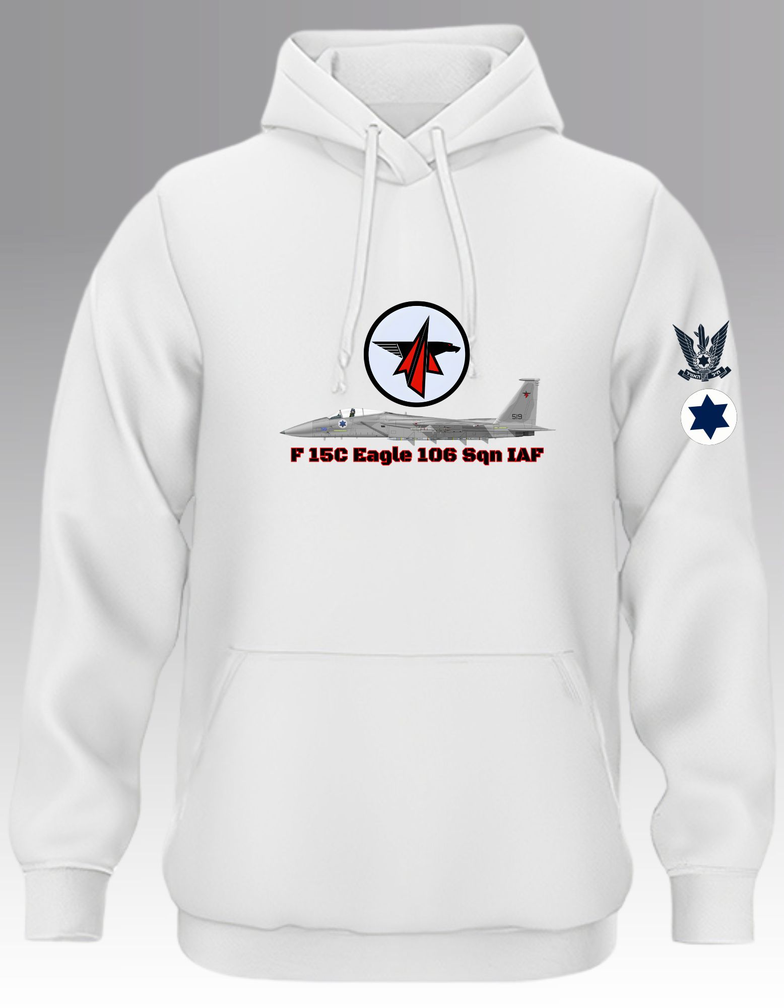 F 15C Eagle 106 Sqn IAF Hoodie