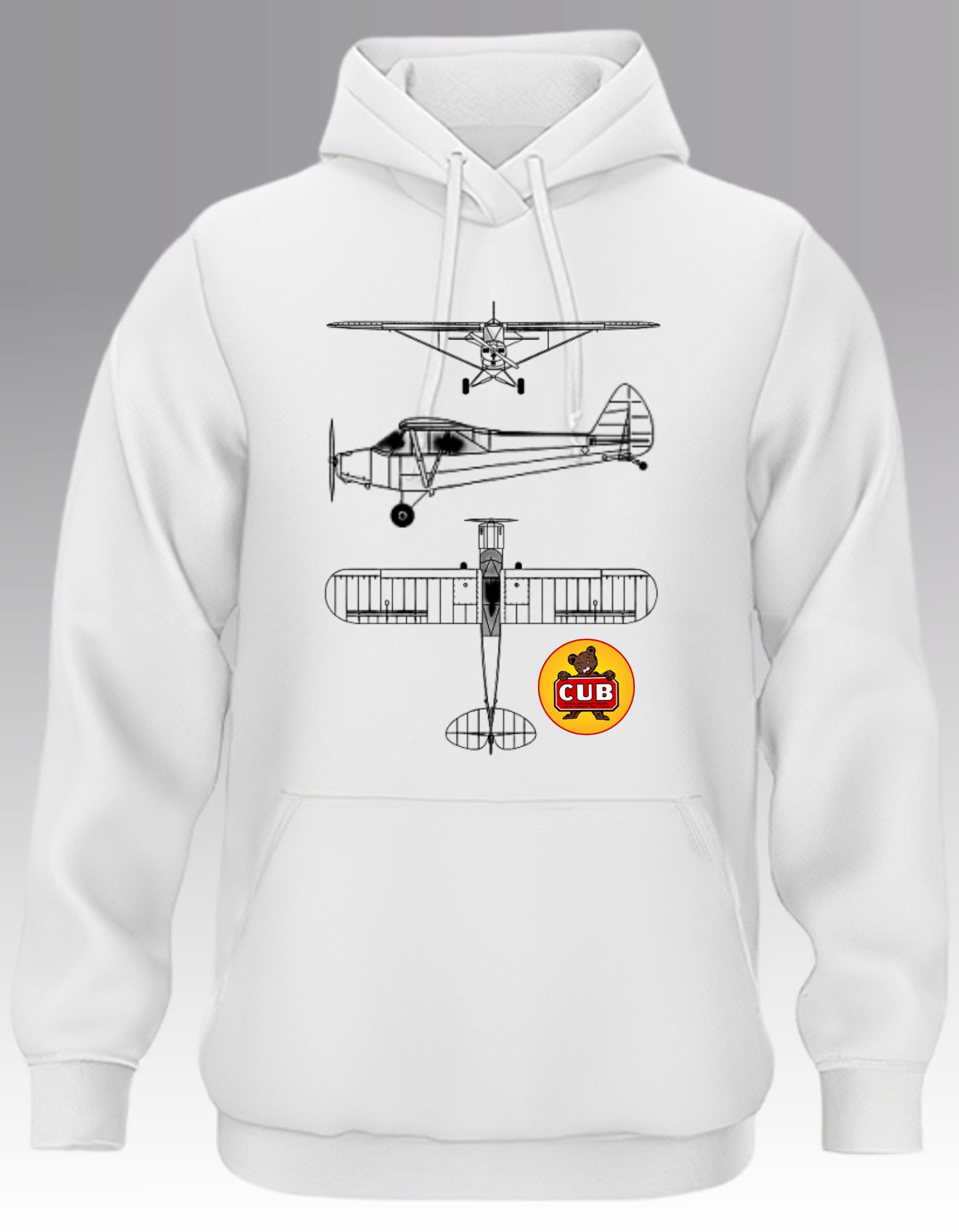 Piper Cub Blueprint Hoodie