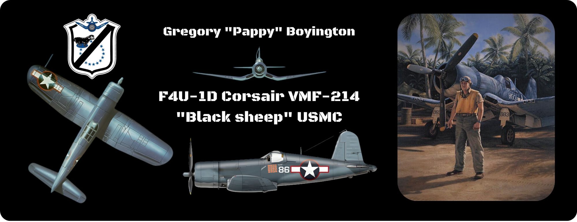 Gregory Pappy Boyington Desk pad